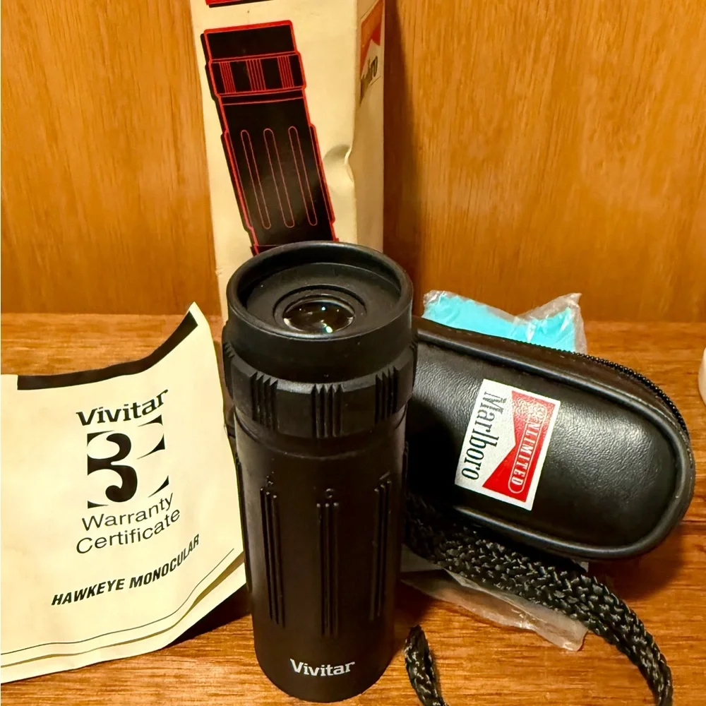 Vintage Marlboro Unlimited Vivitar PV Series 8x21 Monocular Scope Original Case